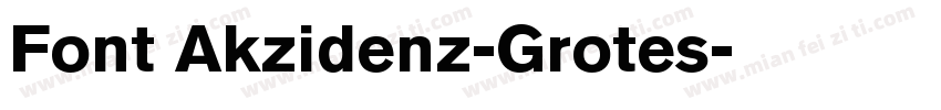 Font Akzidenz-Grotes字体转换